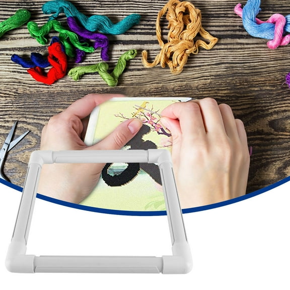 OUNONA Embroidery Tool Hooping Station for Decoration Frames White