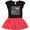 Black & Red with Polka Dots, variant on Inktastic 100 Days of School Pastel Stars Gift Toddler Girl Dress