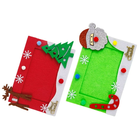 WASHWEPE Diy Crafts Picture Frame Green Creative Photo Holder Friends Engagement 2Pcs 7.7X5.6In
