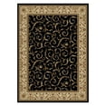thumbnail image 2 of Radici Usa Como Area Rug 1599 Black Italian Bordered 5' 5" x 7' 7" Rectangle, 2 of 2