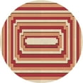 thumbnail image 1 of Ahgly Company Tapis Rond Lavable en Machine Intérieur Transitionnel Rouge Lave, 8 Pieds Rond, 1 of 7