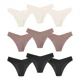 thumbnail image 1 of 9 Piezas Bragas Sexy Calzones Mujer Sin Costuras Seda Fría,3 Black 3 White 3 Marron,XL, 1 of 8