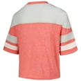 thumbnail image 3 of Girls Youth Scarlet Ohio State Buckeyes Sunday Friday Sleeve Stripe Jersey T-Shirt, 3 of 3
