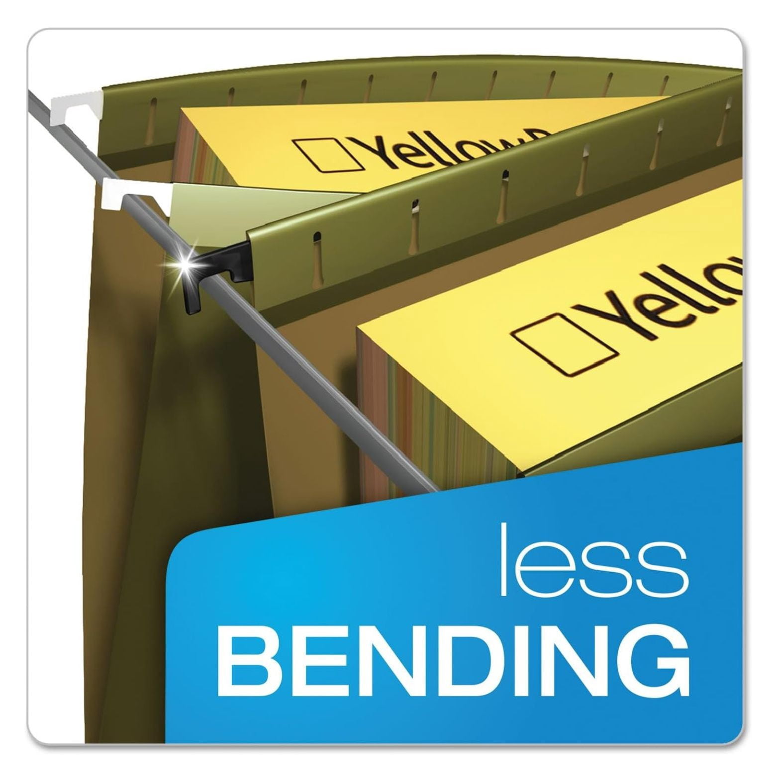 Hanging File Folders Letter Size - SureHook Reinforced 2 Inch Expansion - Standard Green 1/5 Cut - 20 Pack - Heavy Duty File Folders for Office & Home