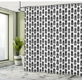 thumbnail image 5 of Ambesonne Pineapple Shower Curtain, Simple Vegan Illustration, 69"Wx75"L, Charcoal Grey White, 5 of 5