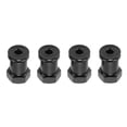 thumbnail image 4 of 4 piezas de 12 mm de aluminio RC con buje hexagonal y extensión de desplazamiento de 15 mm, adaptador de accionamiento hexagonal para TRAXXAS MINI E REVO 1/16 RC Car, color negro, 4 of 14