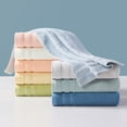 thumbnail image 2 of Nvzi 1 toalla de baño, toalla unisex, toalla de mano de algodón suave para el hogar, súper suave, altamente absorbente para ducha, piscina, toalla de mano de 13,39 x 28,35 pulgadas (gris), 2 of 5