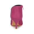 thumbnail image 2 of BLISSFUL STEP Women's Ankle Boots Solid Color Pointed Toe Kitten Heel Hot Pink 8.5, 2 of 7