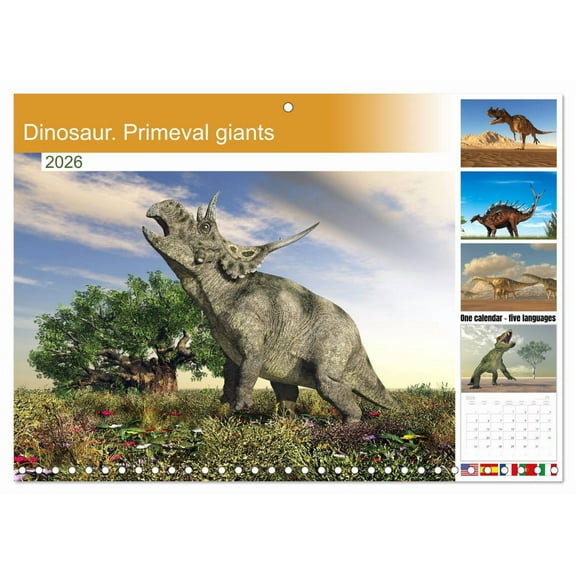 Dinosaur. Primeval giants (Monthly Wall Calendar 2026 11.7 x 16.5 (open)), CALVENDO 14 Month Calendar