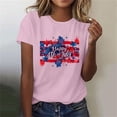 thumbnail image 4 of successthop Independence Day Clothes for Women Happy 4th of July Crewneck Shirt Casual T Shirts Short Sleeve Tops Pink, 4 of 6