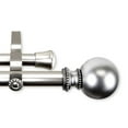 thumbnail image 2 of Contemporary Home Living 176" Silver Contemporary Adjustable Double Curtain Rod, 2 of 2