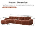 thumbnail image 2 of 141" Oversized Modular Sectional Sofa, L-Shaped Boneless Couch with Deep Seat, 5-Seater Velvet Cloud Couch with Ottoman for Living Room, Red, 2 of 9