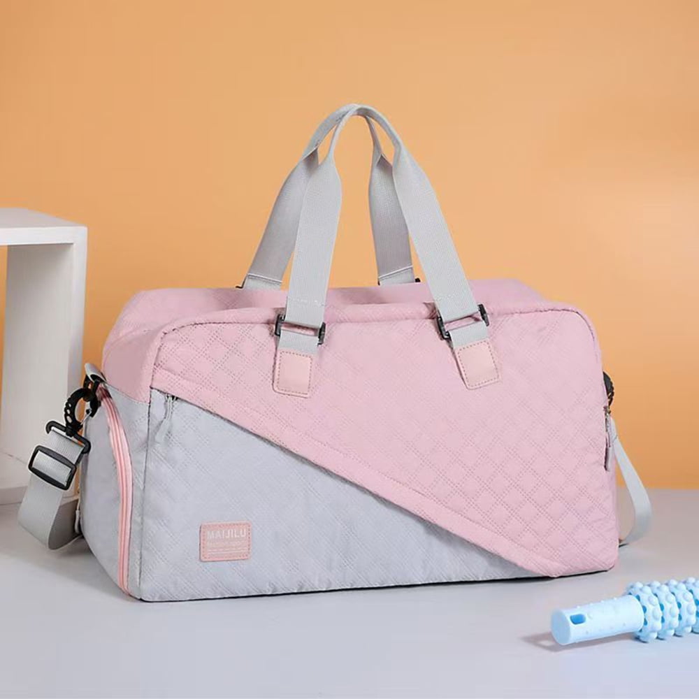 Black Checkered Luggage Bag Plaid Gym Sport Bags For Travel Duffel Tote Overnight Weekend Purse