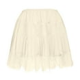thumbnail image 6 of Busydd Short Skirts for Women Trendy Summer Lace Mini Skirt Solid Color High Waisted Skirts for Women S, 6 of 7