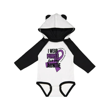 

Inktastic Chronic Pain I Wear Purple For My Auntie Gift Baby Boy or Baby Girl Long Sleeve Bodysuit