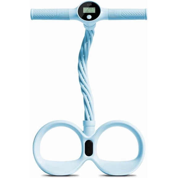Smart Foot Pedal Puller with Digital Counter, 6 Tube Resistance Bands for Full Body Workout, Home Gym Stretching Yoga Fitness Equipment with Handles