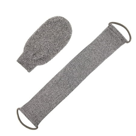 

Gray Fiber Long Strip Women s Bath Towel To Clean The Back Men s Pull Back Strip Horny Gloves Bathroom Back Rub Mud Rub Ash Double Bath Brush