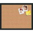 thumbnail image 2 of PinPix ArtToFrames 14x18 Custom Cork Bulletin Board Red - Orange Diamond   Poster Board Has a Fabric Style Canvas Finish, Framed in Satin Black (PinPix-331), 2 of 6