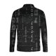 thumbnail image 5 of Hombres Sudaderas de Suéter Solapa Rayas Cremallera de Manga Corta Superior, Deportes Casual para el Uso Al Aire Libre, 5 of 5
