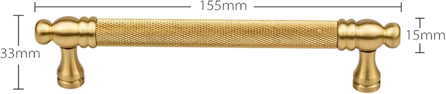 Gamvdout 1 Pieces Kitchen Cabinet Handle Brushed Brass Bathroom Drawer Pulls Gold Wardrobe Door Knobs Knobs for Chest of Drawers Golden Cabinet Pulls