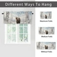 thumbnail image 6 of Forest Bear Kitchen Valance Curtains Wild Animal Bear Pine Tree Forest Snowy Winter Nature Scenery Rod Pocket Valances for Bedroom Living Room Dining Room 54 by 18 in, 1 Panel, 6 of 6