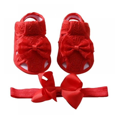 

Infant Baby Girl Bowknot Hollow Shoes Baby Mary Jane Flats Princess Wedding Dress Shoes Crib Shoe for Newborns Infants Babies and Toddlers Red S-L