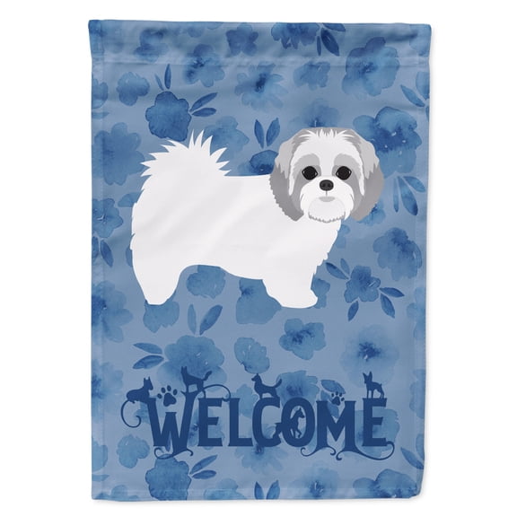 Carolines Treasures CK6100GF Shih Tzu 2 Welcome Flag Garden Size Small multicolor