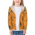 Kids Zip Up Hoodie for Boys Girls Toddler Hockey players orange