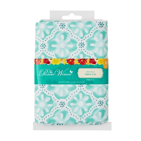 The Pioneer Woman 44" x 1 Yard Cotton Washy Trellis Fabric Precut, White