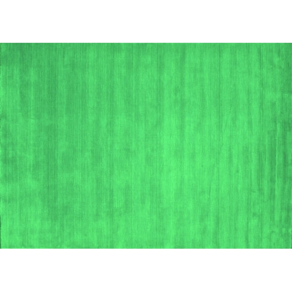 Ahgly Company Indoor Rectangle Abstract Green Contemporary Area Rugs, 8' x 10'
