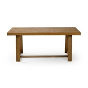 Plank+Beam Farmhouse 72 Dining Table, Solid Wood Rectangular Kitchen Table for 6 People