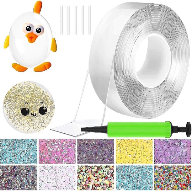 Kit de burbujas de cinta nano de actualización, cinta de plástico de doble cara, cinta elástica nueva