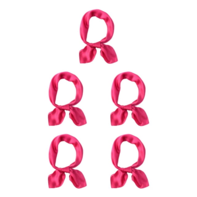 Qarigey Bufanda de seda ligera y transpirable para mujer Manténgase elegante y cómoda durante todo el día rosa rojo 70*70 CM Type2 NO2