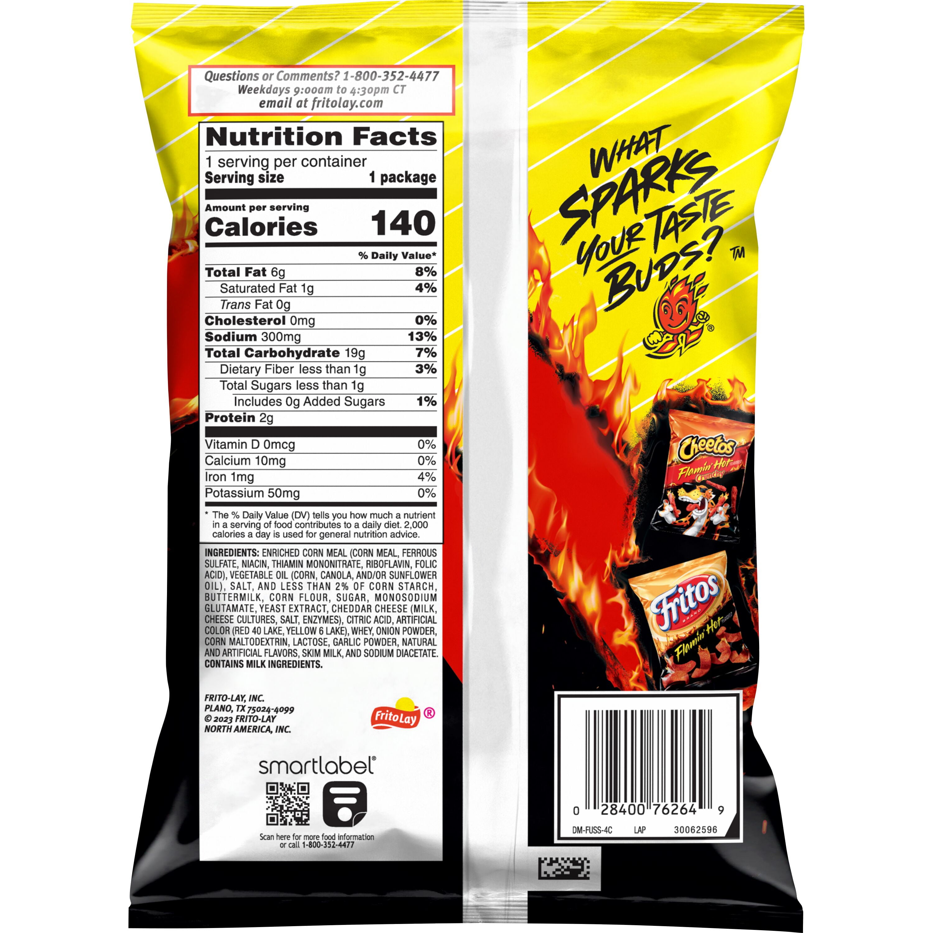 Funyuns Onion Flavored Rings Flamin' Hot Flavored Snacks, 1 oz Bag