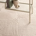 thumbnail image 5 of TOWN & COUNTRY EVERYDAY Stone Geo Curve Soft Felt Everwash®, Machine Washable Area Rug with Non-Slip Backing, Geometric Rug, Taupe, 6'6"x9'2", 5 of 11