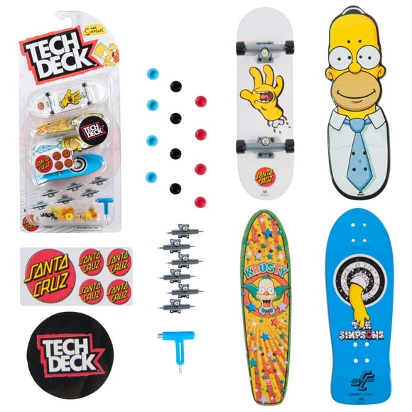 Minimonopatines TECH DECK Ultra DLX Simpsons, paquete de 4 para niños a partir de 6 años
