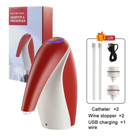 

Rechargeable Electric Wine Aerator Decanter Quick Sobering Automatic Wine Pourer Set Champagne Dispenser Kitchen Bar Accessories