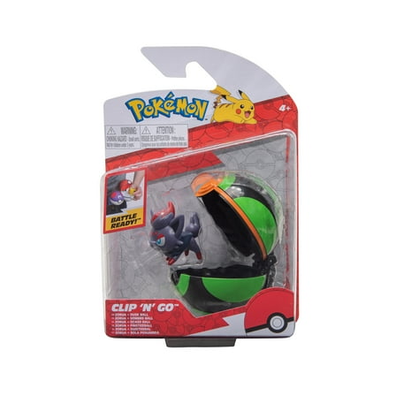 Pokemon Clip N Go Collectible Zorua and Dusk Ball with 2 Inch Battle Figure