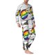thumbnail image 2 of Fotbe Panda with Sun glasses Pijama de Hombre con Estampado de Manga Larga, Conjunto de 2 Piezas, Ropa de Dormir Suave y Cómoda con Bolsillos-Large, 2 of 7