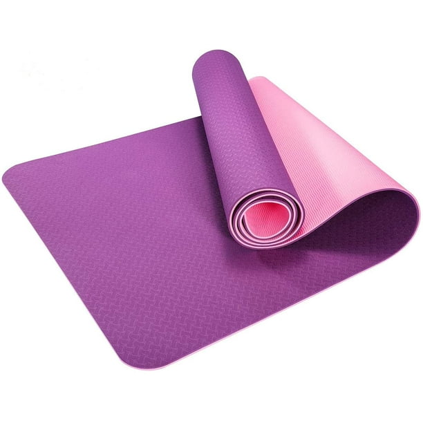 Yoga Mat TPE Workout Mat - Premium 6mm Print Extra Thick Non Slip