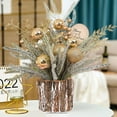 thumbnail image 6 of YOHAVEN Mini Pre-Lit Artificial Christmas Tree 14.56" Tabletop Holiday Decor with Lights Berries Pinecone Fawn Home Office Xmas Centerpiece, 6 of 6
