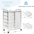 thumbnail image 3 of Nightcore Rolling Storage Cart w/ Drawers, Multipurpose Craft Storage Cart w/Lockable Casters, Rolling Cart Organizer for Tools, Scrapbook & Paper, Utility Cart for Home, Office & School, 3 of 18