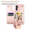 thumbnail image 2 of Takfox Leather Case for Galaxy A14 5G,Samsung A14 5G Phone Case,Luxury PU Leather Shockproof Protective Wallet Cover with Card Holder,Double Magnetic Clasp and Durable Flip Slim Hard Case-Rose Gold, 2 of 10