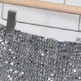 thumbnail image 4 of vigerkar Womens Nightclub Sequined Half Mini Skirt Solid Color Slim Fit A Line Casual Short Skirts Grey, L, 4 of 4