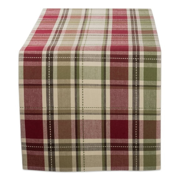 Homespun Plaid Table Runner 13x72