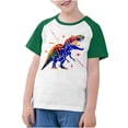 thumbnail image 4 of RXIRUCGD 2025 Vêtements d'Été pour Enfants Tout-Petits Garçons Filles Mode Mignon Col Rond Imprimé Manches Courtes Haut, 4 of 7