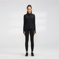 thumbnail image 4 of Femmes Entrainement à Glissière Chemises à Manches Longues Yoga Running Tops Quart Zip Pull-Over Exercice T-Shirts Rouge S, 4 of 11