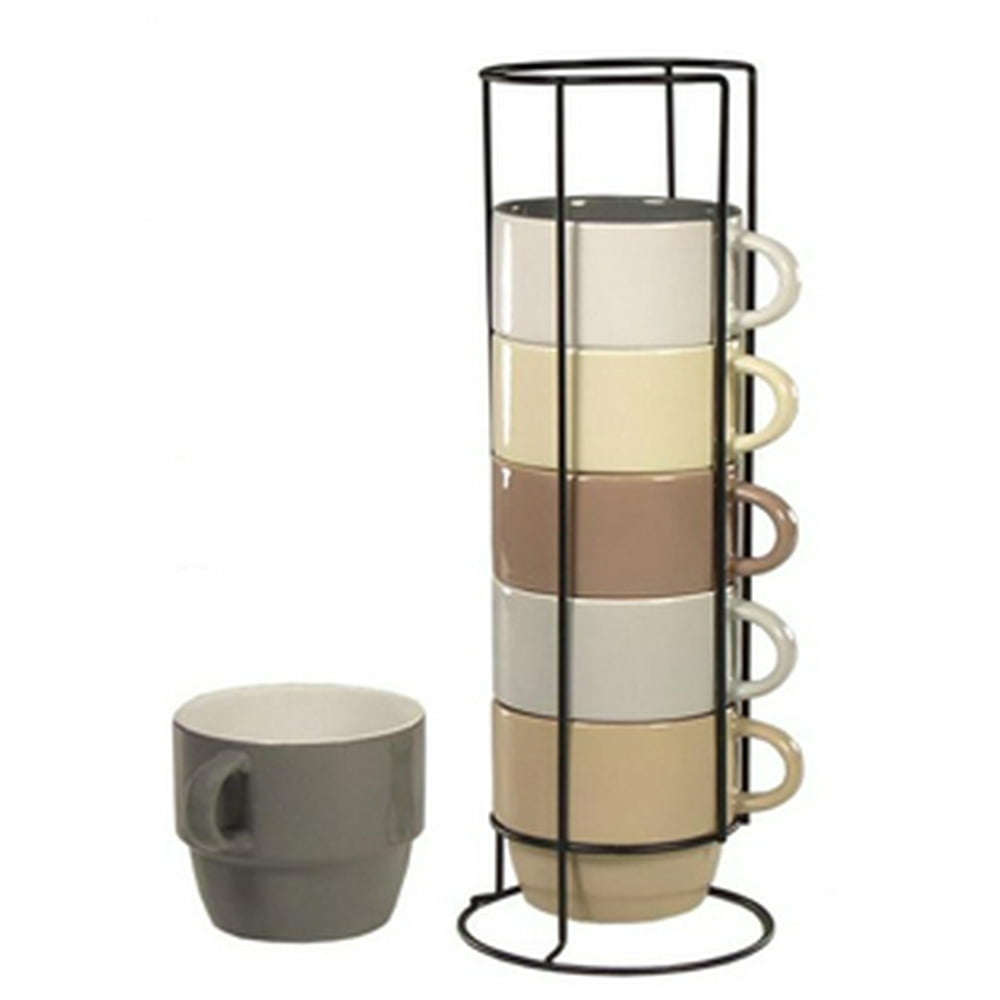 House 2 Home 6 Pc Coffee Mug Set with Stand