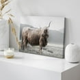 thumbnail image 3 of Wall26 Canvas Print Wall Art Shetland Cow in Mountain Range Nature Wilderness Photography Realism Modern Art Decora Multicolor Rustic Unframed Artwork for Bedroom - 24"x36", 3 of 5