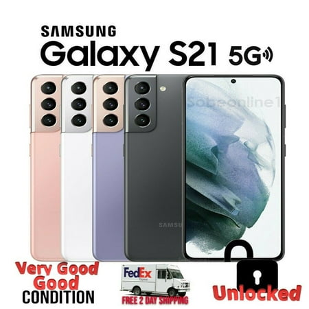 Samsung Galaxy S21 5G SM-G991U1 128GB Gray (US Model) - Factory Unlocked Cell Phone Very Good